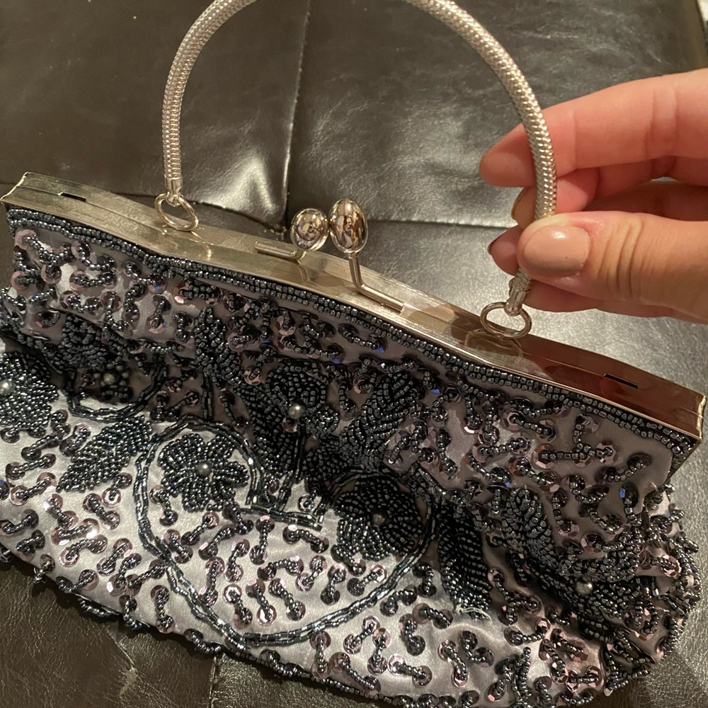 Small embellished evening clutch
